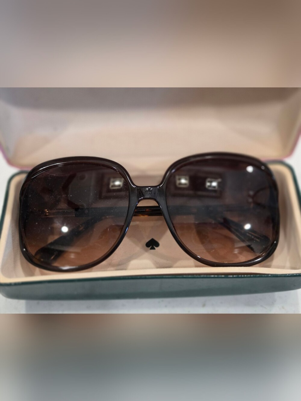 Kate Spade Mackenna Sunglasses Havana Brown Square Round Oversized - Picture 9 of 10